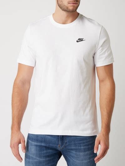 nike weißes boyfriend t shirt mit logo stickerei|Weiße Nike T.